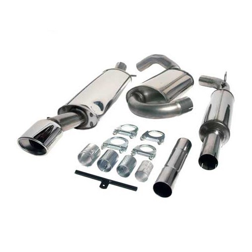  Ligne d'échappement Inox JETEX en 63 mm pour Corrado 16s, G60 & VR6 08/91-> - GC21027 