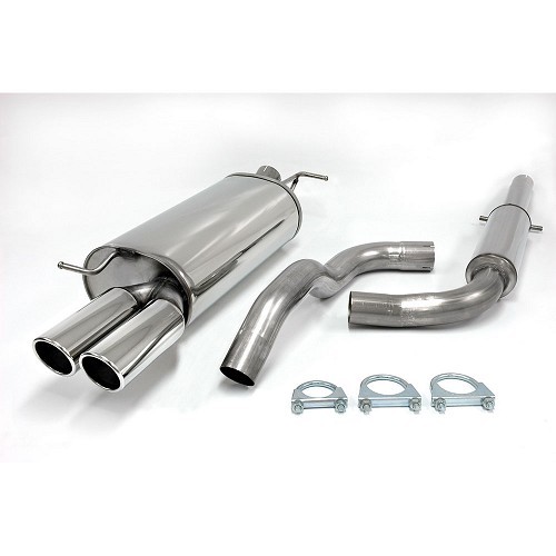  Línea de tubo de escape de acero inoxidable JETEX en 63 mm para Golf 4 TDi y 1.8 Turbo 20V - GC21040 