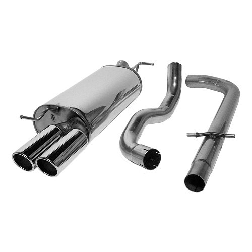  Linea di scarico in acciaio inox JETEX da 63 mm per Golf 4 TDI e 1.8 Turbo 20v - GC21047 