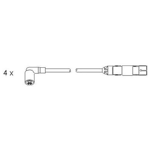 Bundel met bougiedraden voor Golf 3 en4 - GC32108