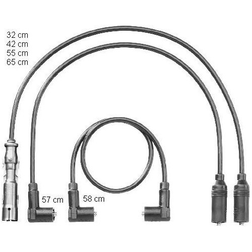  Fils de bougies et de bobine pour VW Golf 3 et 4 1.6L ou 2.0L - moteurs AFT AKS AWG - GC32117 