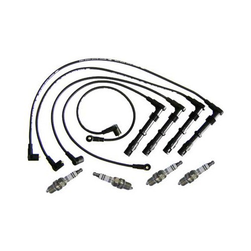 Kit de cables de encendido + 4 bujías para Golf 2, Corrado y Passat 3 1.8 16S
