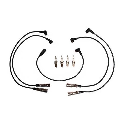  Fils de bougies + 4 bougies pour VW Golf 1 jusque ->84 - GC32602 