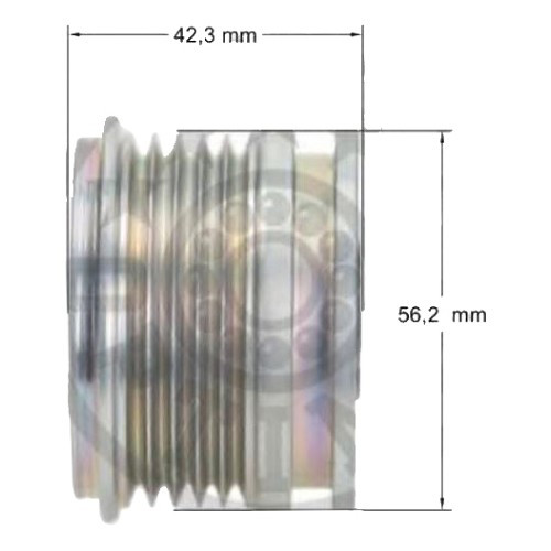  Polea del alternador con rueda libre para Polo 6N2 - GC35420-1 