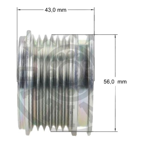 Overrunning alternator pulley for Polo 6N1 - GC35422