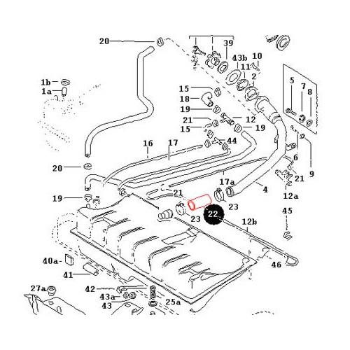 Manguera para tubo de gasolina de Golf 1 - GC42001