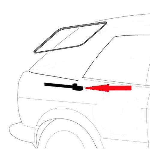 Joint de montant principal arrière droit pour Golf 1 Cabriolet (01/1979-07/1993) - GC42118