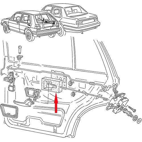 Joint d'étanchéité de poignée intérieure de porte pour VW Golf 1 et 2 (02/1974-07/1993) - GC42121