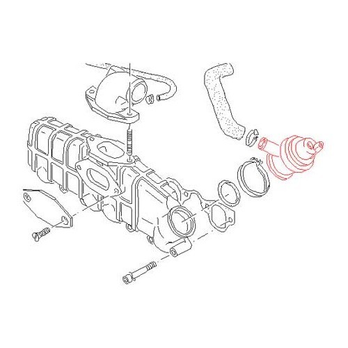 Inlaat overdrukventiel voor Golf 1 / 2 TD - GC455102