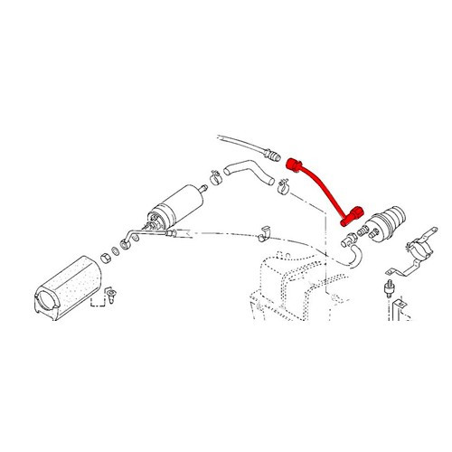 1 fuel hose on accumulator for Golf 1 K-Jetronic ->84 - GC46250