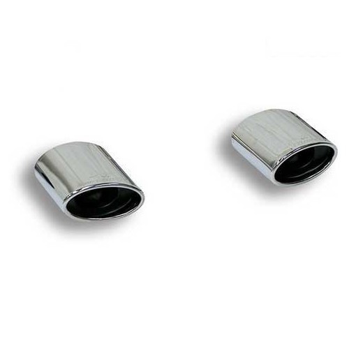  SUPERSPRINT Oval stainless steel end caps on double outlet silencers - per pair - GC50532V 