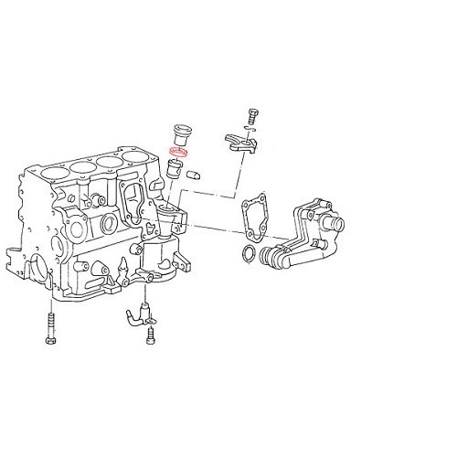 Junta para obturador de bloque motor para Golf 2 - GC52708