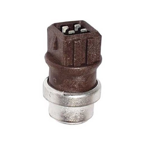 Round water temperature sensor brown marking with 4 flat pins for Golf 3 and Vento