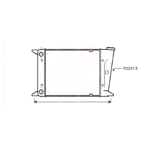 Radiador de água do motor de 430mm para Golf 1 de 79 ->81 - GC55619