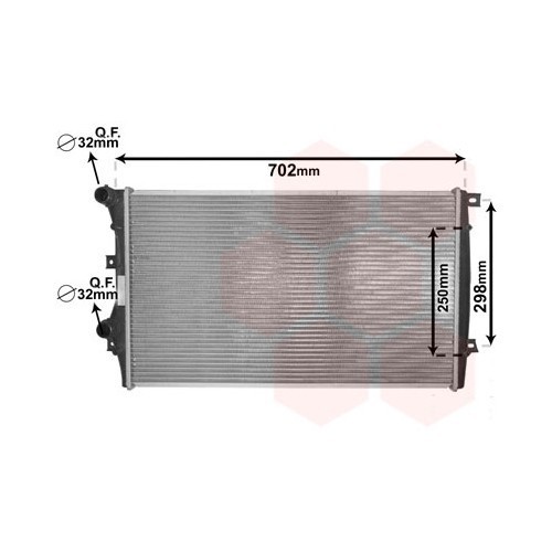 Radiateur d'eau moteur pour Volkswagen Golf 5 - GC55662