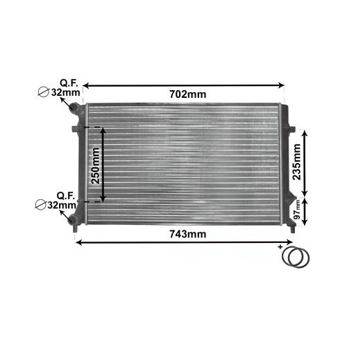  Radiador de agua del motor para Golf 5 - GC55664 