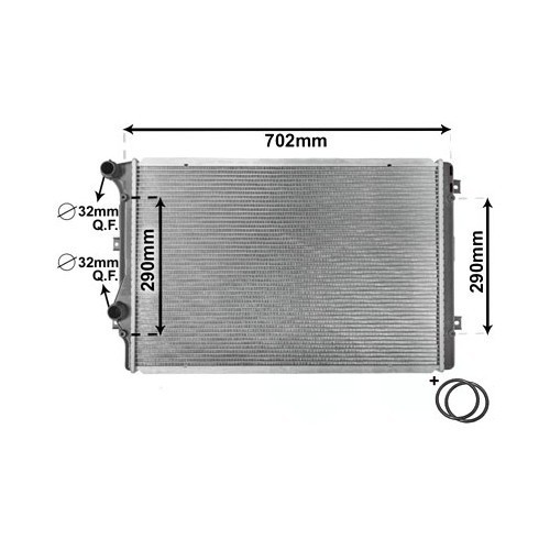  Motorwasserkühler für Golf 5 mit Automatikgetriebe und Klimaanlage - GC55666 