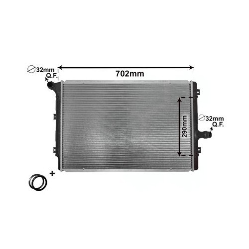  Refrigerador de água de motor para Volkswagen Golf 5 - GC55668 