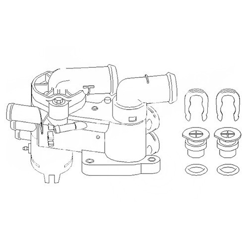  Coolant thermostat housing for Polo 9N - GC55774 