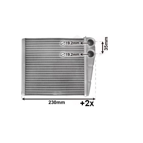  Radiateur de chauffage pour Volkswagen Golf 5 et Golf 6 - GC56008 