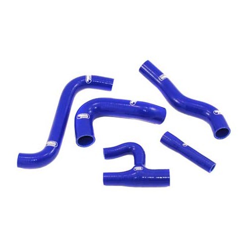 Set of 5 blue SAMCO coolant hoses for Golf 1 GTi saloon 1600 (EG)