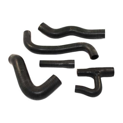  Kit 5 water hoses SAMCO Classic matte black for Golf 1 GTi 1600 (EG) - GC56904 