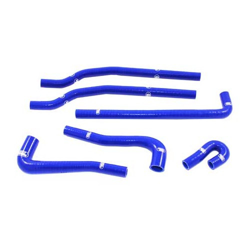  Set of 6 blue SAMCO auxiliary coolant hoses for Golf 1 GTi saloon 1600 (EG) / 1800 (DX) - GC56912 