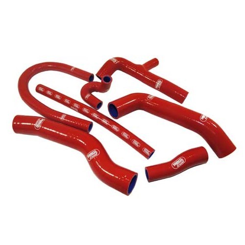 Set of 7 red SAMCO coolant hoses for Golf 2 GTi 16s