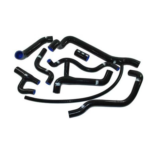  Kit de 8 manguitos de agua SAMCO negros para Corrado G60 1990-> - GC56928N 