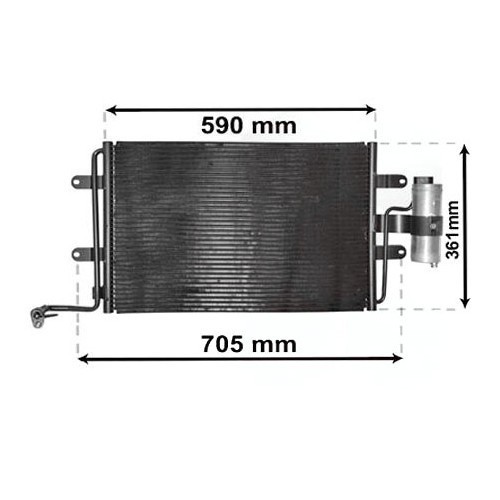  Klimaanlagenkondensator für Golf 4 und New Beetle - GC58002 