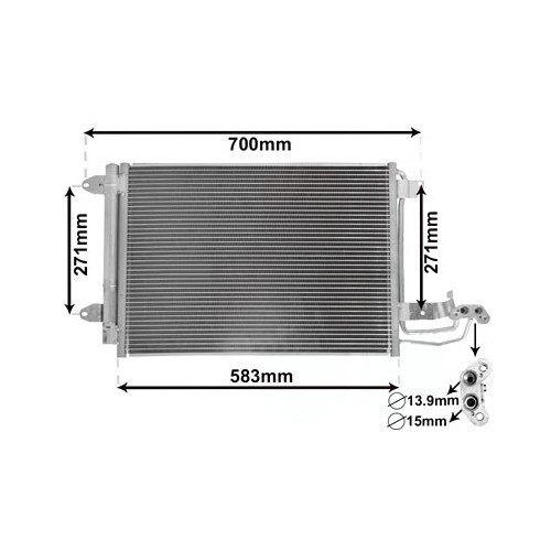  Air conditioning condenser for Golf 5 and Golf 6 - GC58012 