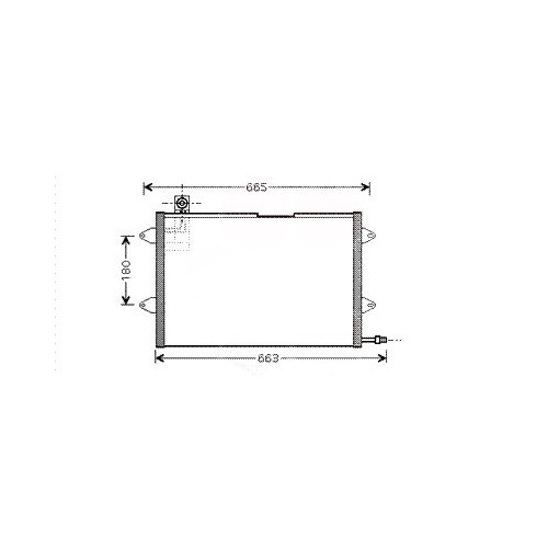  Condensador de ar condicionado para Golf 3 Cabriolet e Golf 4 Cabriolet - GC58014 