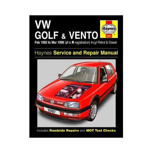  Manual de taller Haynes para Golf 3 Gasolina y Diésel de 92 a 98 - GF02302 