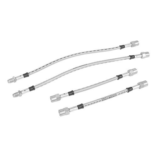  Kit 4 Flexibles de frein Aviation GOODRIDGE pour Volkswagen Golf 1 & 2 à Tambours - GH24100 