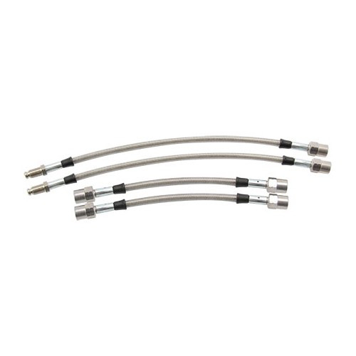  Set of 4 aviation-type brake hoses for VW Polo ->94 - GH24319 