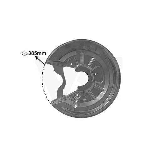  Flasque anti-poussière de disque arrière droit pour Golf 5 et Golf 5 Plus - GH27862 