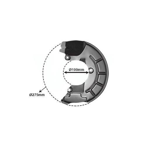  Staubschutzflansch für Bremsscheibe vorne links für Ibiza (6L) - GH27879 