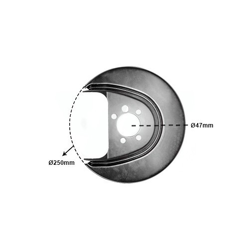  Flasque anti-poussière de disque arrière gauche pour Ibiza (6L) - GH27881 