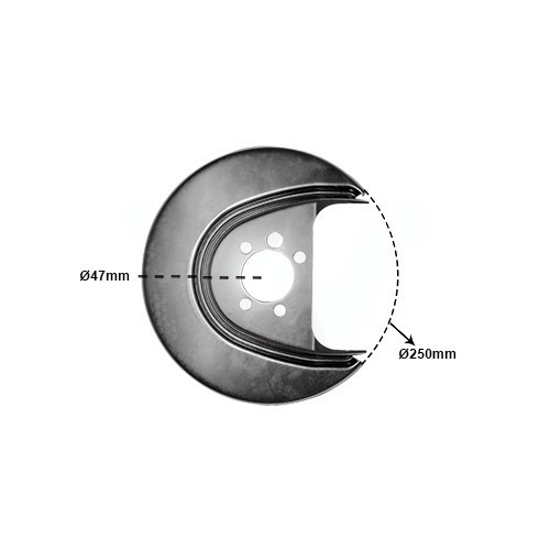  Staubschutzflansch für Bremsscheibe hinten rechts für Ibiza (6L) - GH27882 