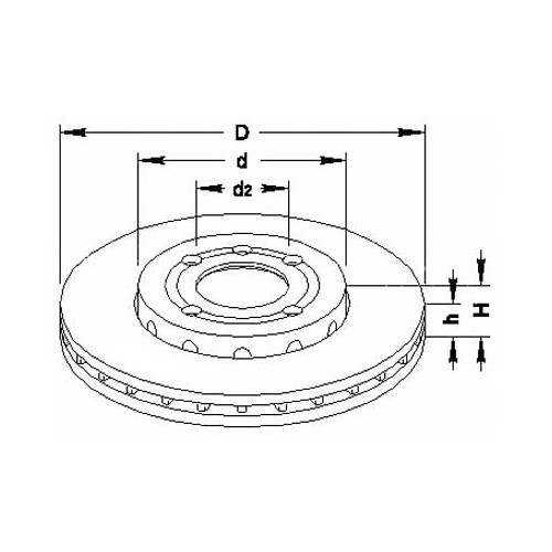  Disque de frein avant 256 x 20mm pour Polo 6N1 et 6N2 - GH28120 