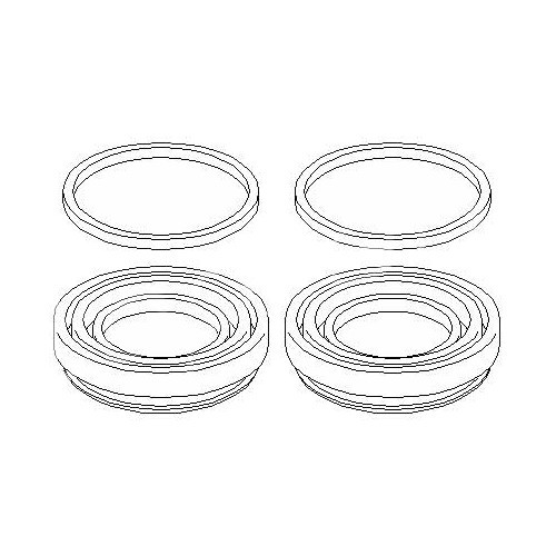 Piston seals for 2 front calipers of Volkswagen Golf 3 - GH28207