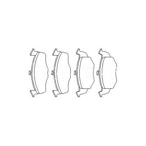 Pastilhas de travão dianteiras para Golf 3 e Polo Classic sem ABS (08/1996-) - GH28909