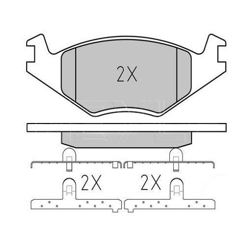 Front brake plate set for Golf 1, MEYLE ORIGINAL QUALITY - GH28970