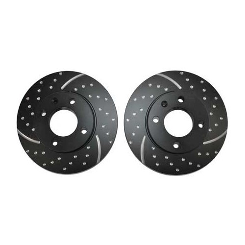 2 pointed EBC turbo groove front brake discs, 239 x 20 mm - GH30000E