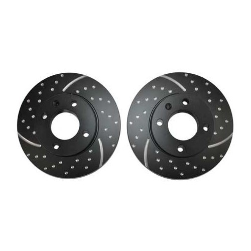 Disques de frein avant EBC Turbo Groove Rainurés Pointés 239 x 20 mm pour VW Golf 1 - GH30000E