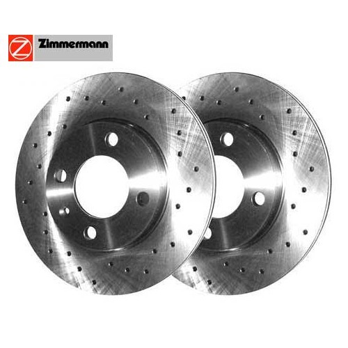  Disques de frein avant ZIMMERMANN Percés pour VW Polo G40 - par 2 - GH30003Z 