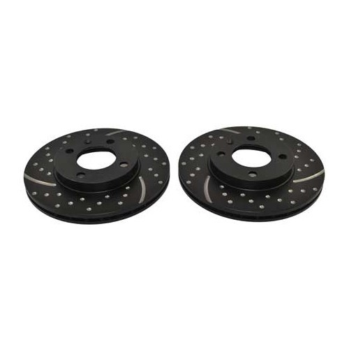 2 pointed EBC turbo groove front brake discs, 239 x 20 mm