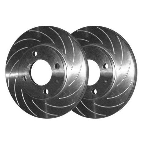 2 BREMTECH turbine grooved front brake discs, 239 x 20 mm
