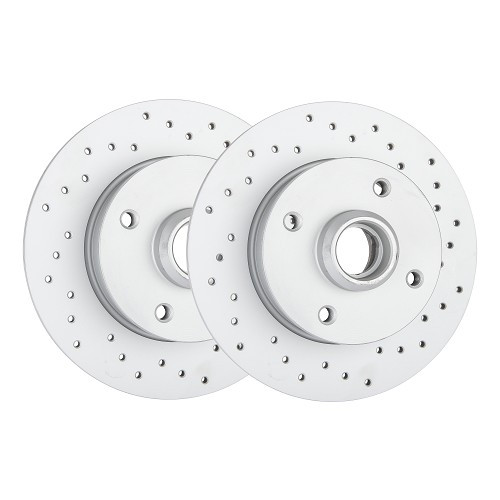 2 ZIMMERMANN pierced rear brake discs, 226 x 10 mm (4 holes)