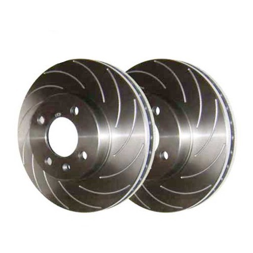 2 BREMTECH turbine grooved front brake discs, 256 x 20 mm